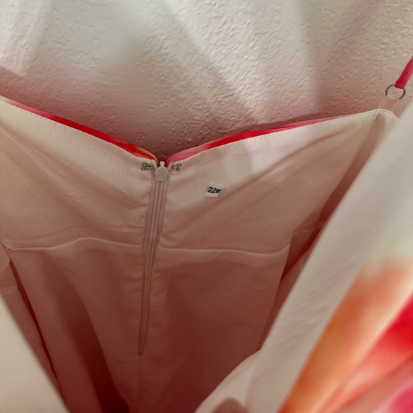 Plus size Pink and Orange Dress size 22W - Picture 6 of 9